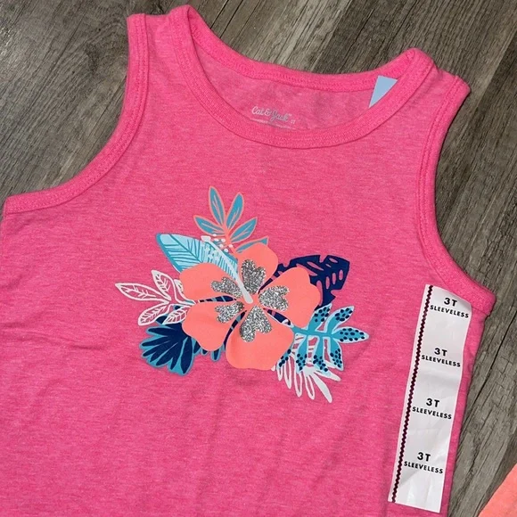 Cat & Jack Toddler Girl Tanks - Picture 2 of 4
